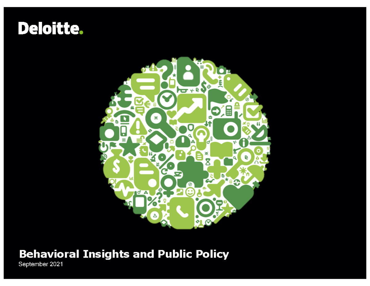 Behavioral Insights in Public Policy: A Framework for Action - Studocu