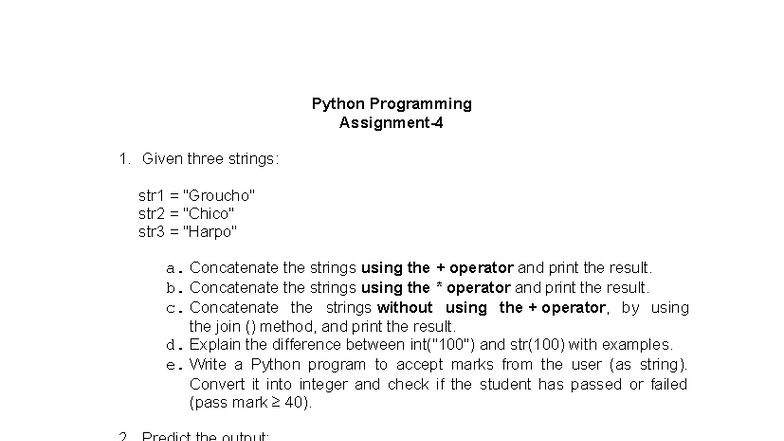 Python Programming - Python Programming Assignment- Given three strings ...