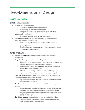 2D Design - Vocab and Critique Guide - 2D Design Vocabulary and ...