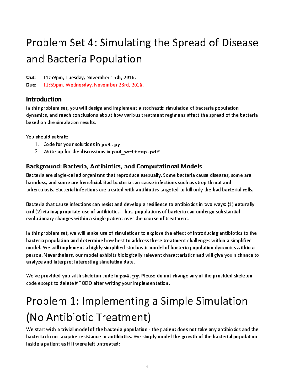 MIT6 0002F16 Problem Set 4: Simulating Bacteria Dynamics and Antibiotic ...