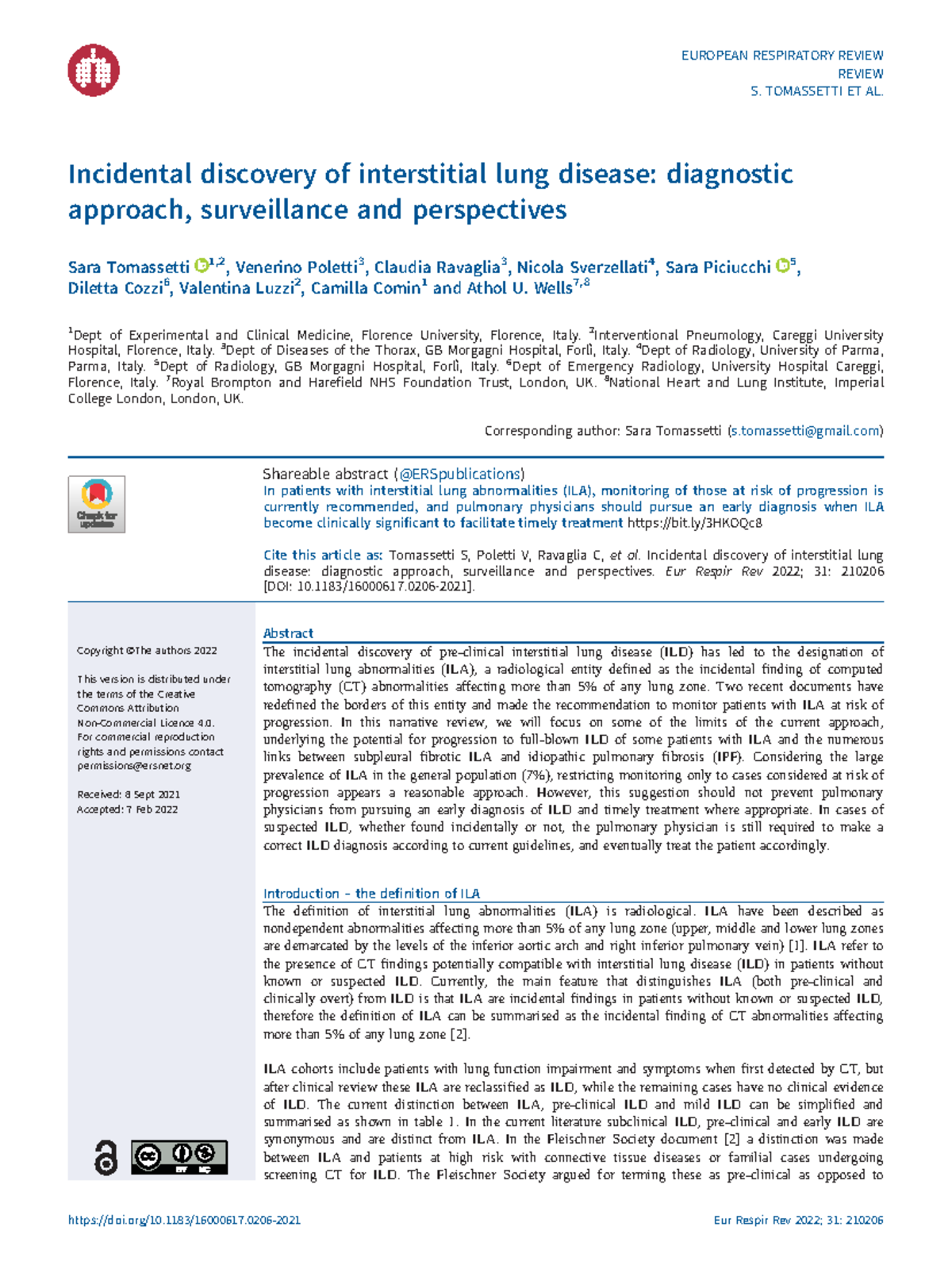 210206 - Diagnostic Approach to Incidental Interstitial Lung Disease ...
