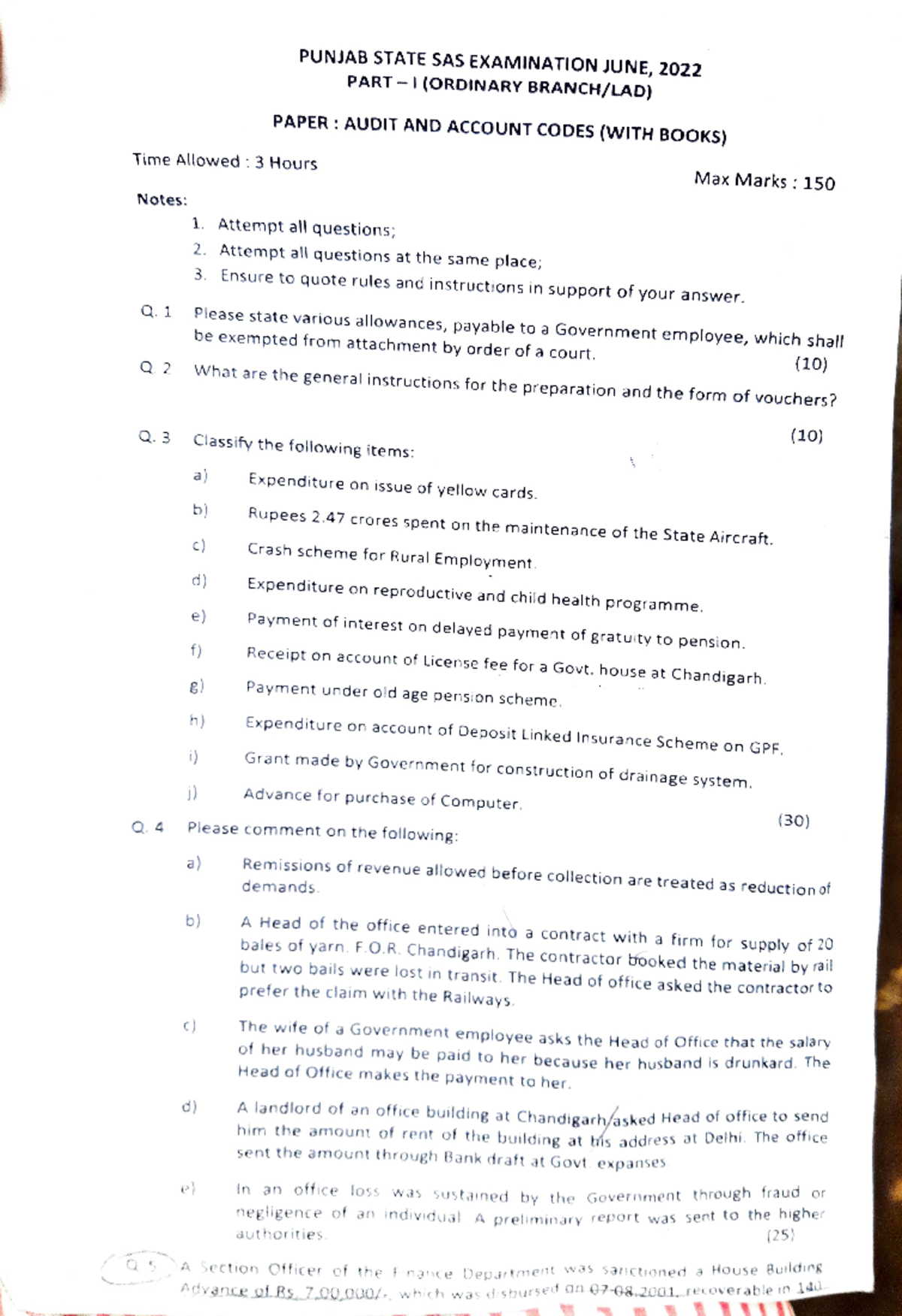 CAC Paper - Audit & Account Codes - Exam June 2022 - Studocu