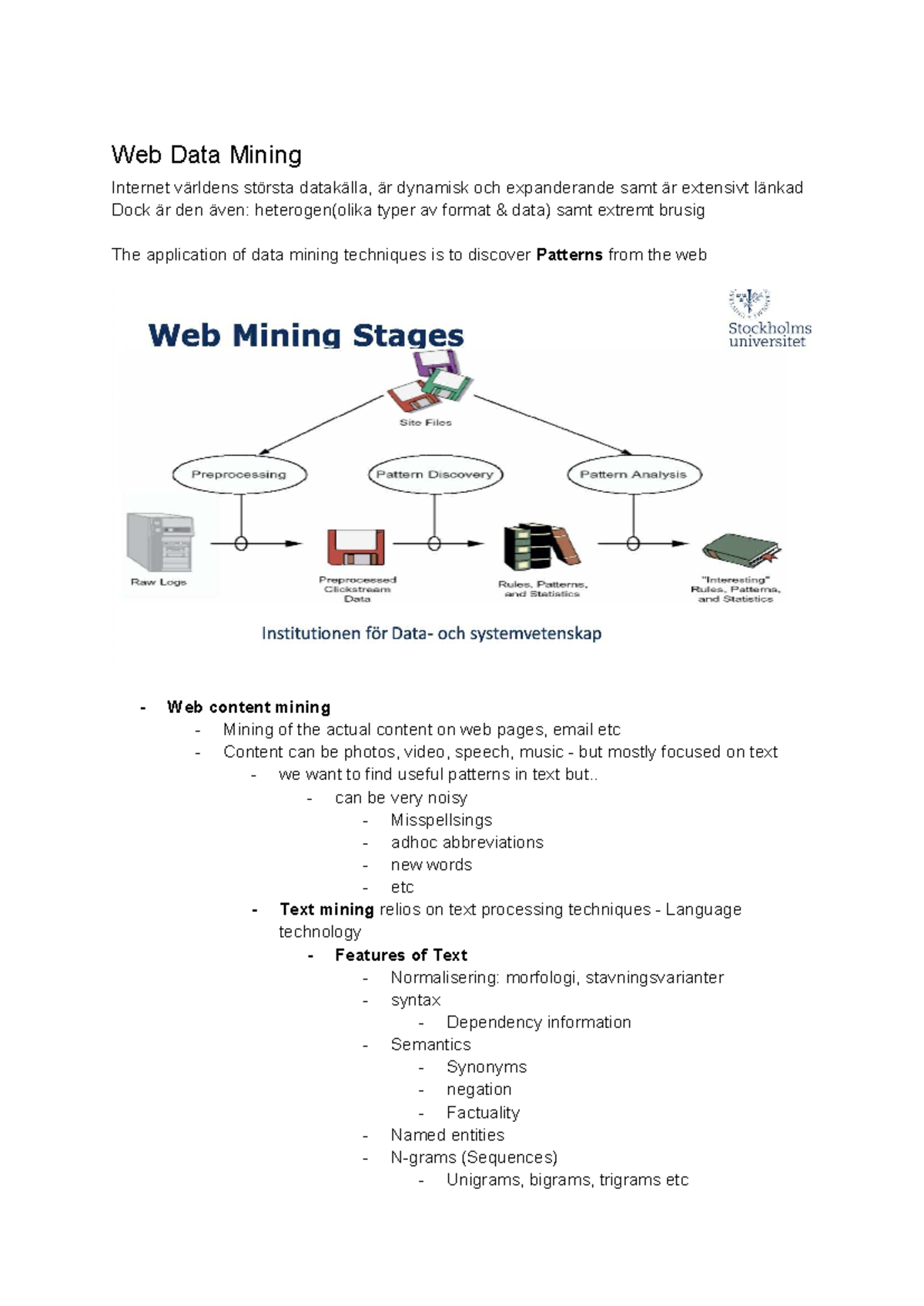 Web Data Mining: Techniques and Challenges in Text Analysis - Studocu