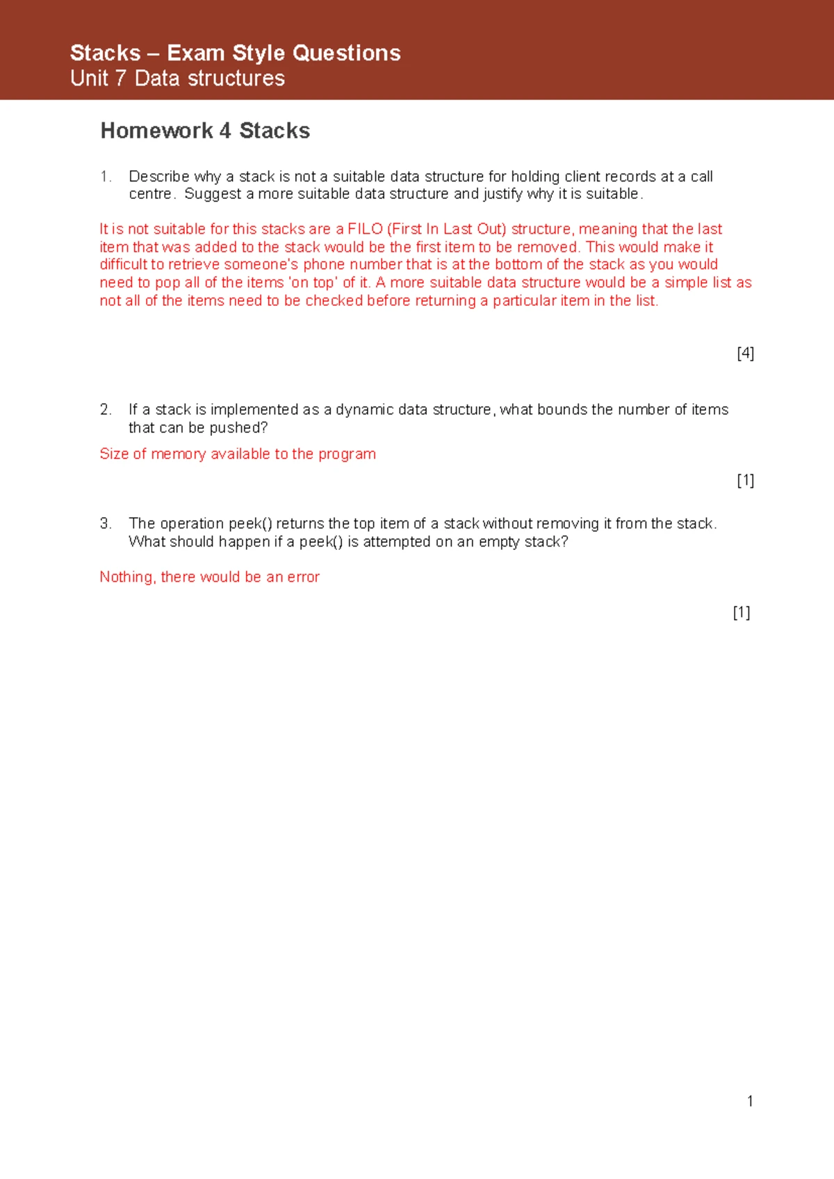 1.4.10 Queues - Data Structure Theory and Algorithms Workbook - Studocu