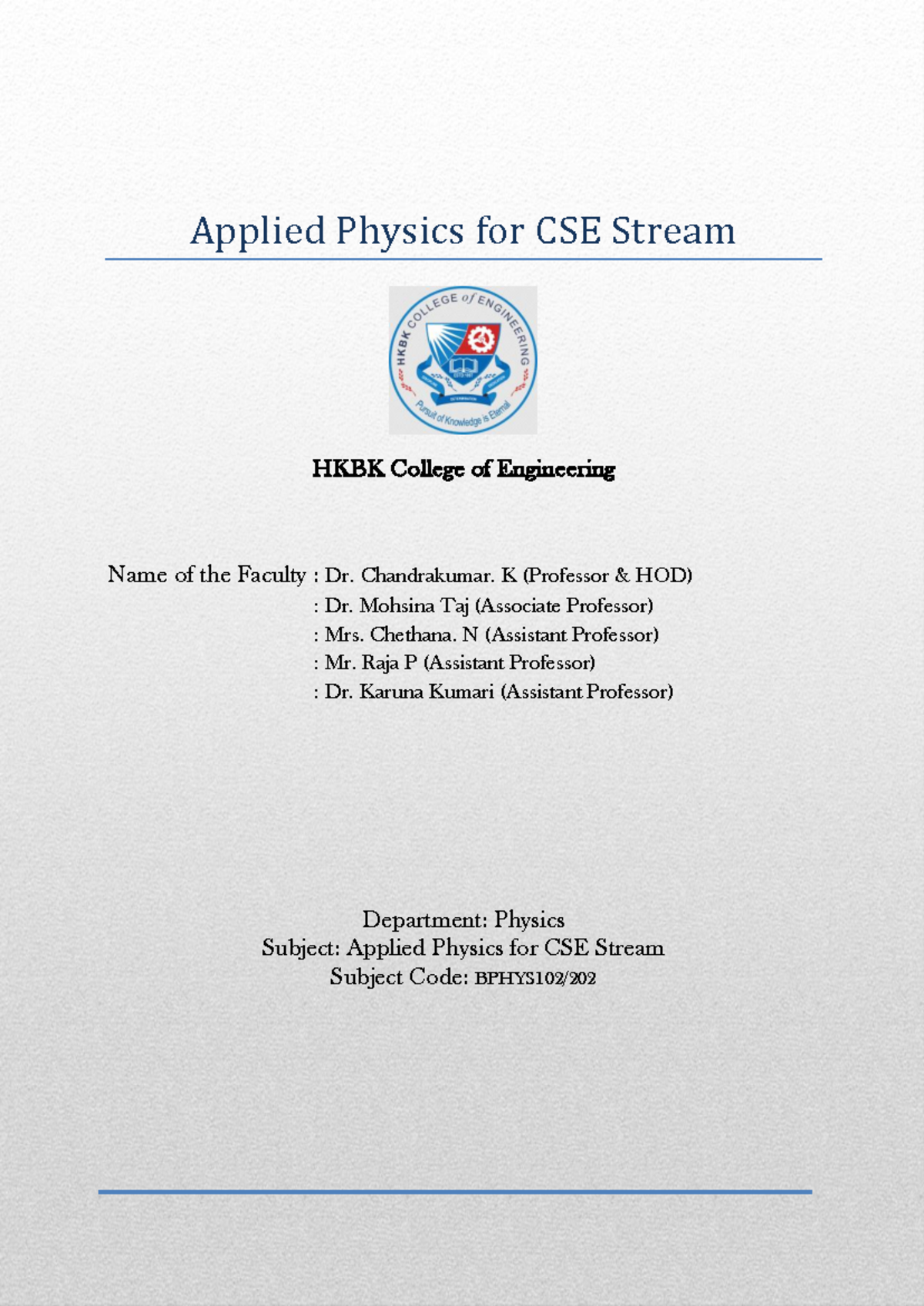 Applied Physics for CSE Stream - Module 1: Lasers & Optical Fibers ...