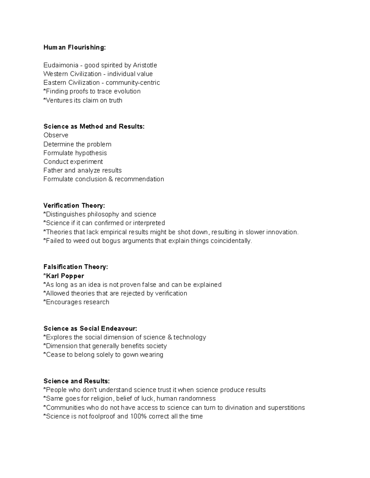 STS - Human Flourishing and the Evolution of Science and Technology ...