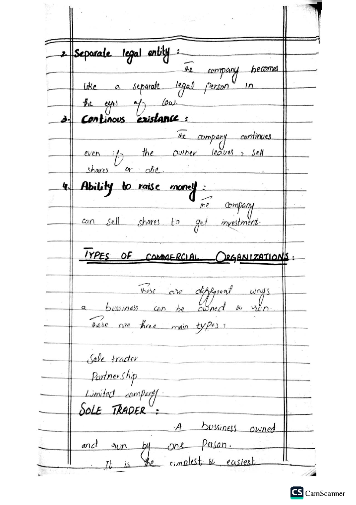 Types of Commercial Organizations: Sole Trader, Partnership, and ...