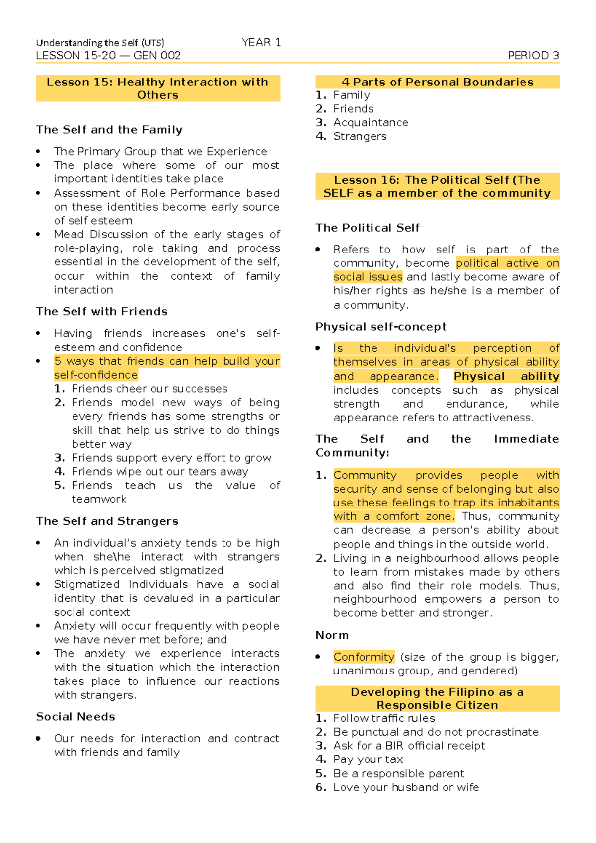 GEN 002 Lessons 15-20 Review Material for Period 3 - Studocu
