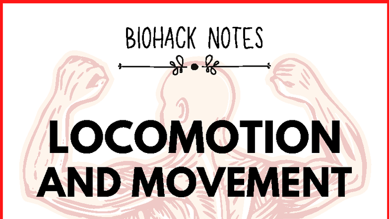 BIOHACK NOTES: LOCOMOTION & MOVEMENT for NEET Biology - Studocu