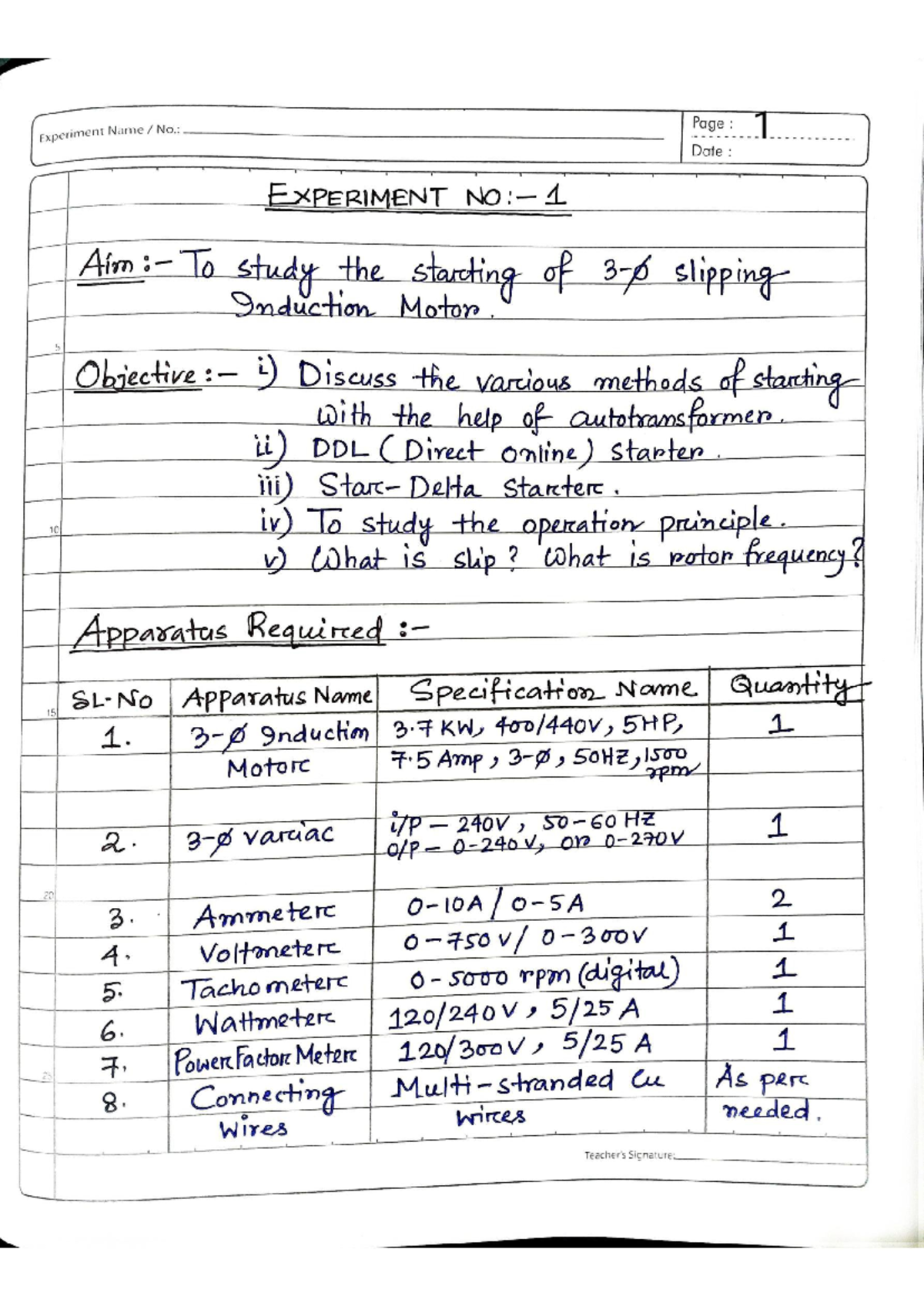 Electrical Machine-2 LAB: Induction Motor Starting Methods ...