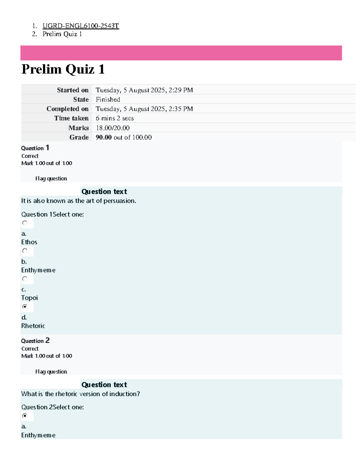 Purposive Communication 1: Prelim Quiz 1 Review and Answers - Studocu