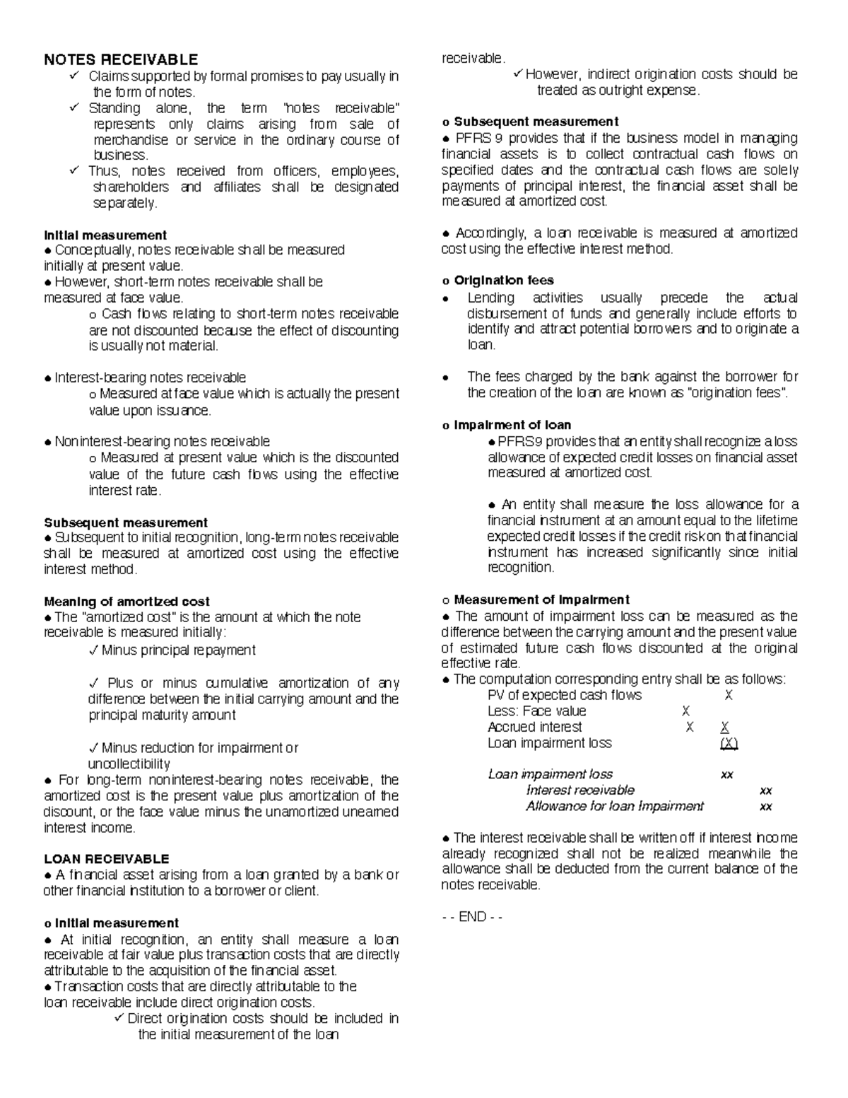Notes Receivable Summary: Key Points for BS in Accountancy - Studocu
