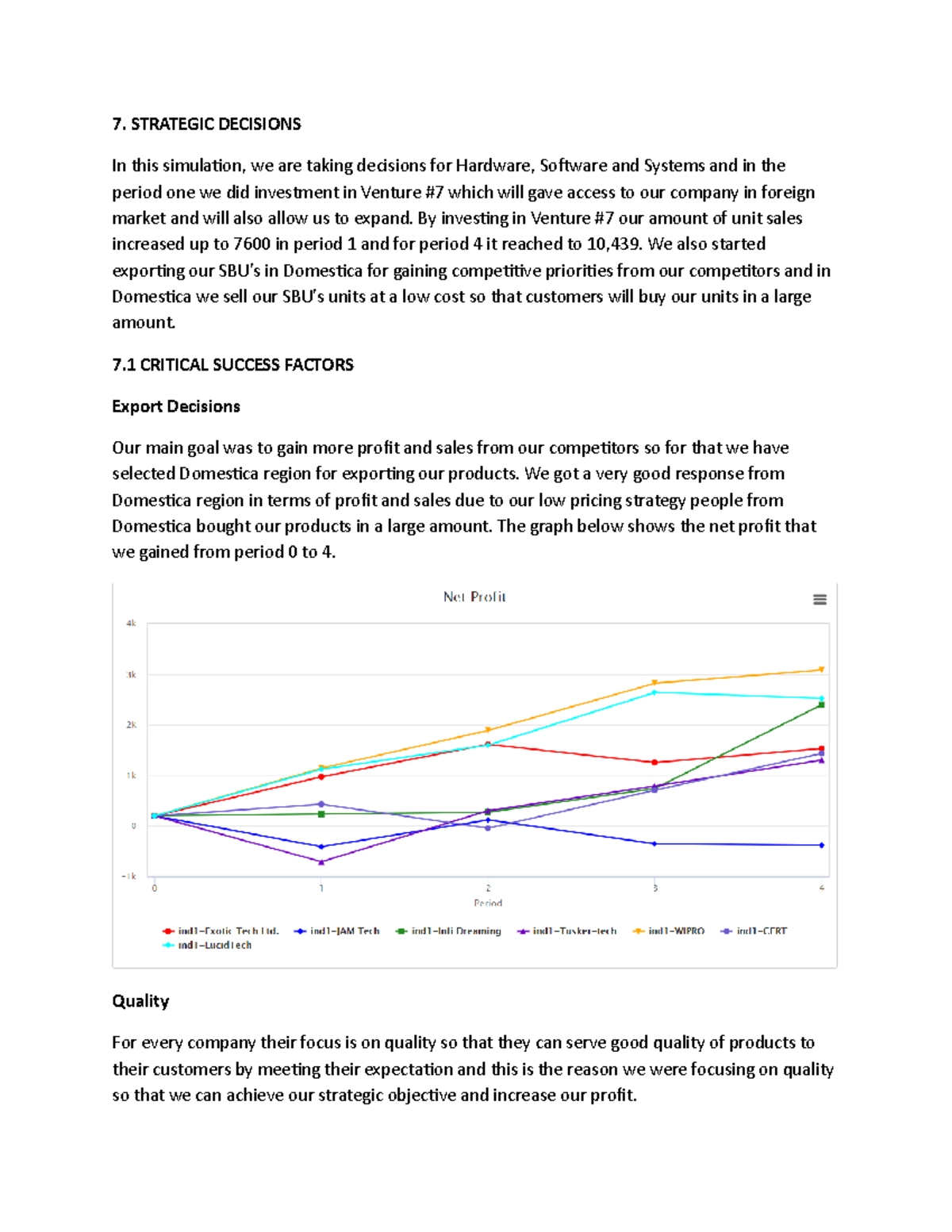 Business Strategy - FINAL GROUP SIMULATION REPORT - 7. STRATEGIC ...