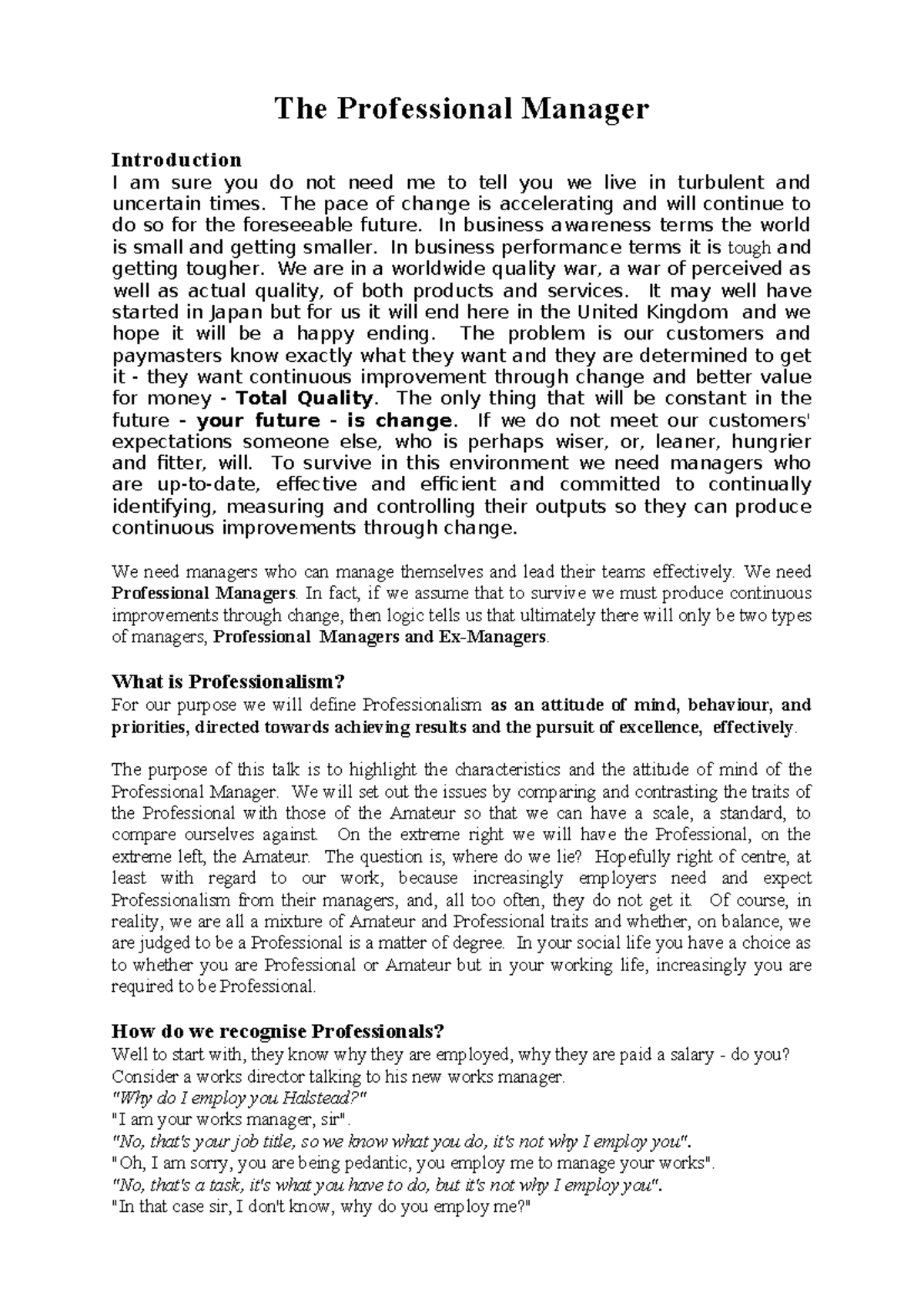 Professional Manager Insights - IN2 - Studocu