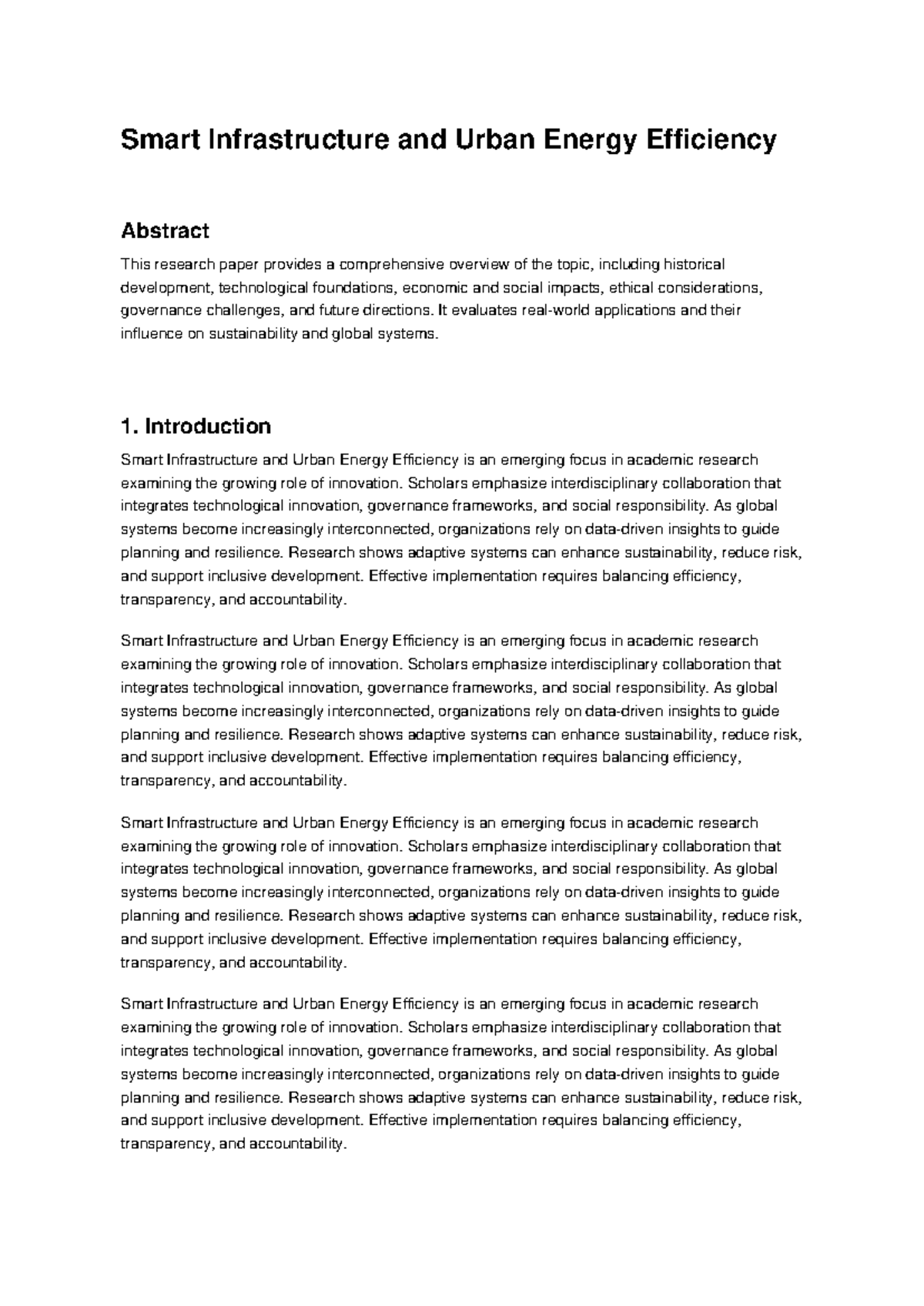 Smart Infrastructure and Urban Energy Efficiency: A Comprehensive ...