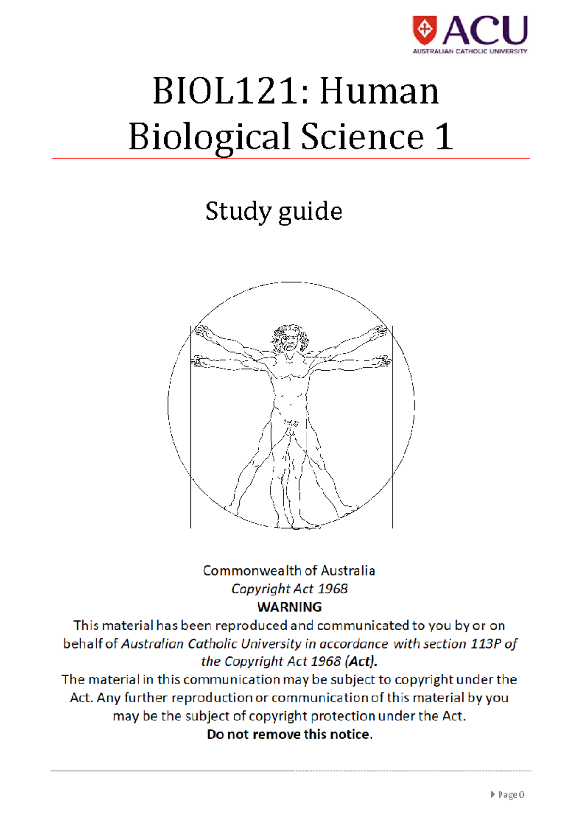 BIOL121: Human Biological Science 1 Study Guide - Final Exam Prep - Studocu
