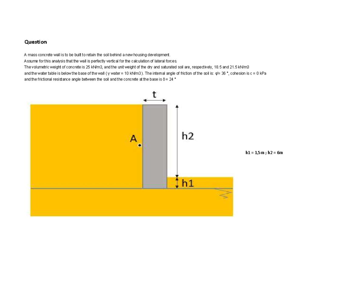 CT1730HBO - Retaining Wall Design Analysis & Safety Factors - Studeersnel