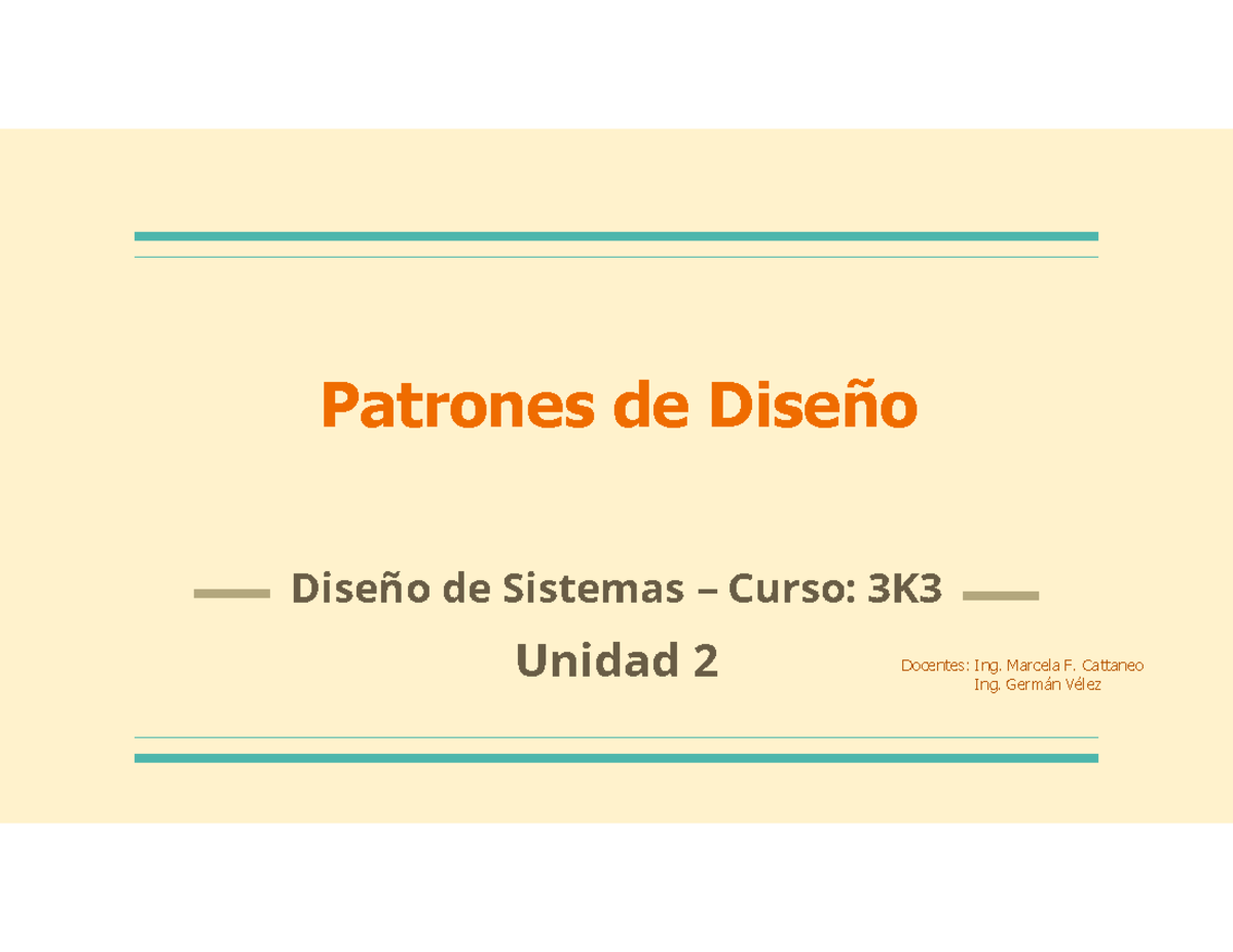 DSI 3K3 - Diseño de Sistemas: Patrón Template Method en Patrones de ...