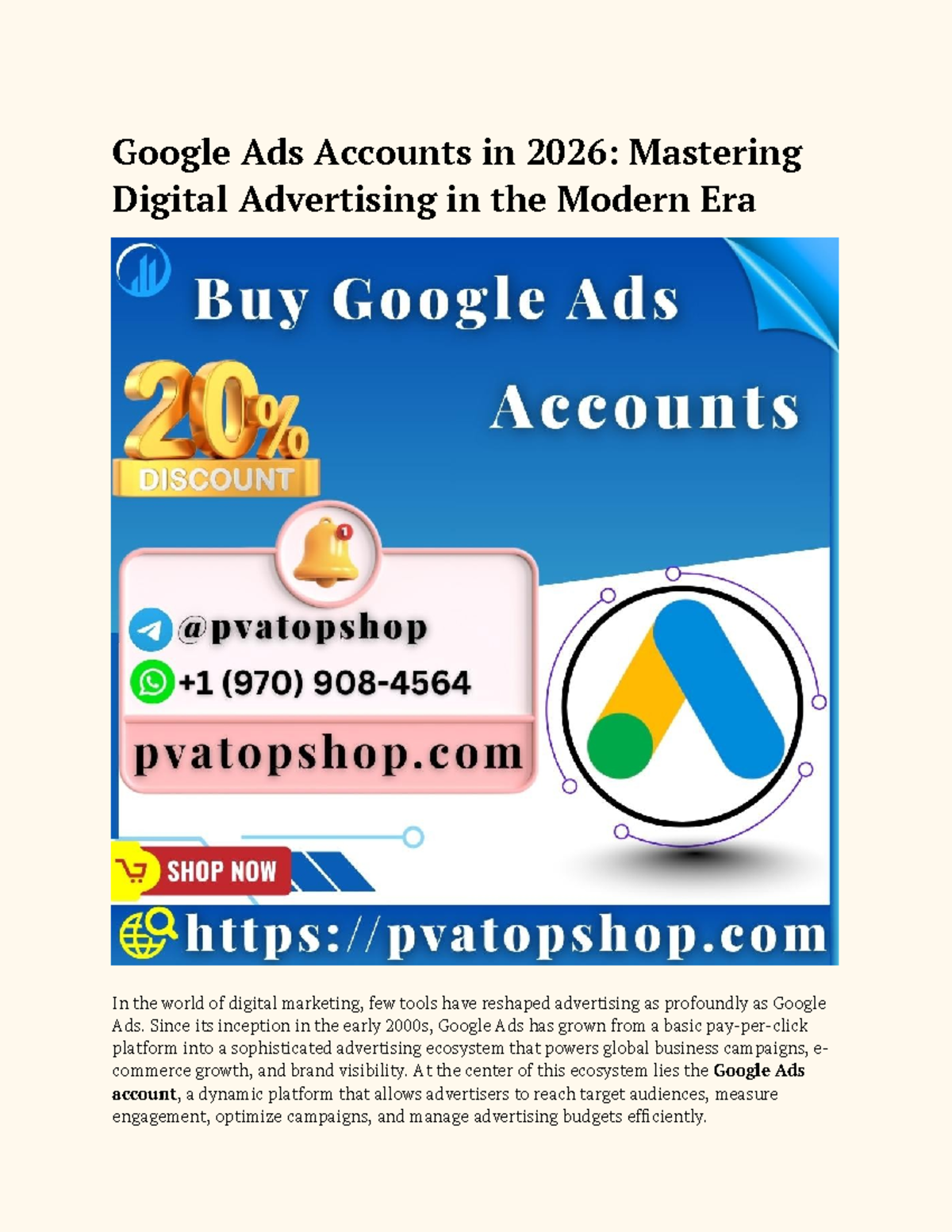 Best 5 Ways to Purchase Google Ads Accounts in 2026: A Modern Guide ...