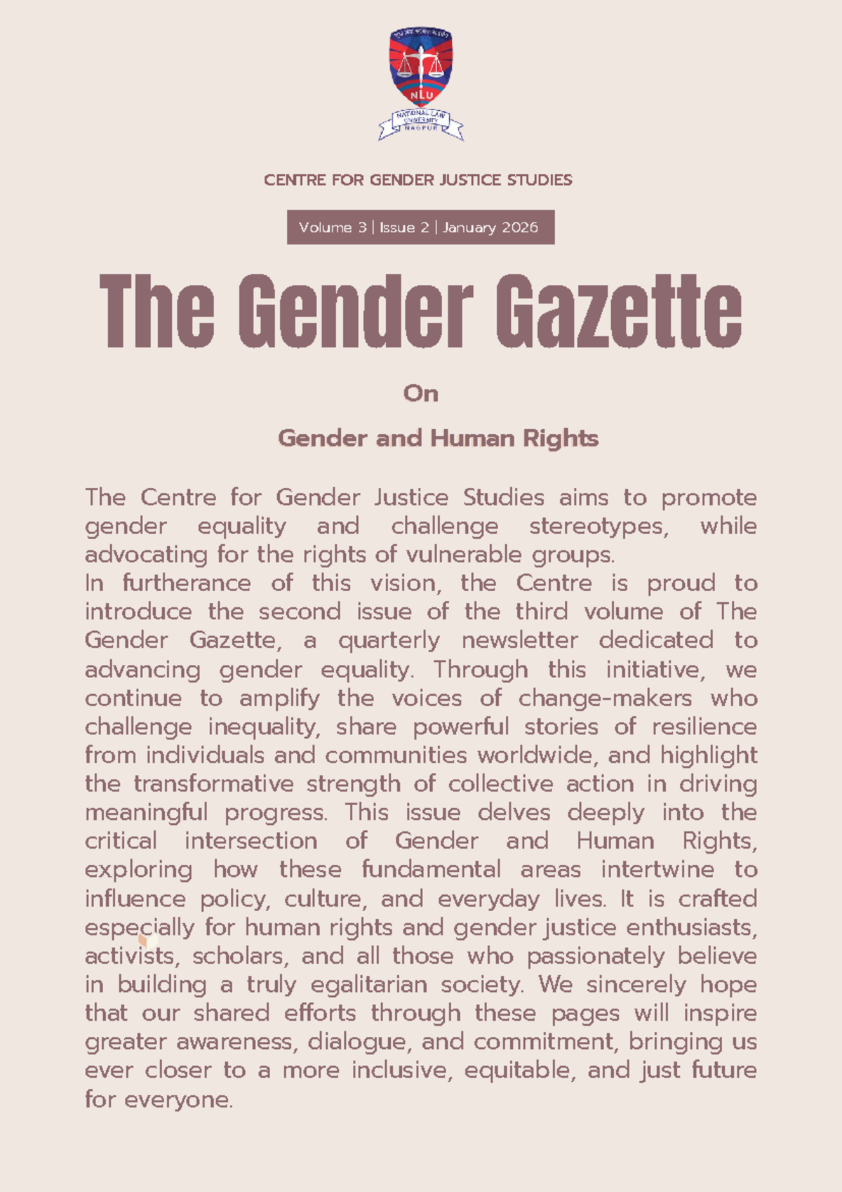 The Gender Gazette Vol. 3 Issue 2: Gender and Human Rights Insights ...