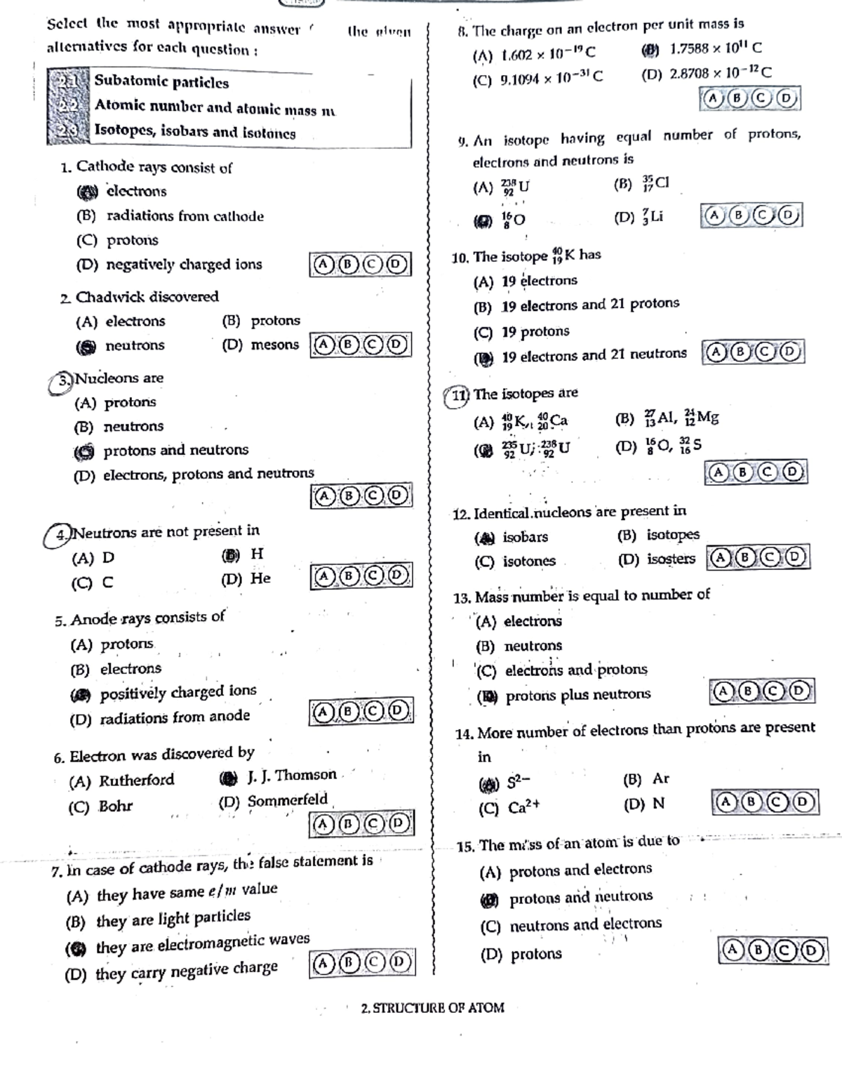 02 Atomic Structure - Comprehensive Study Guide - Studocu