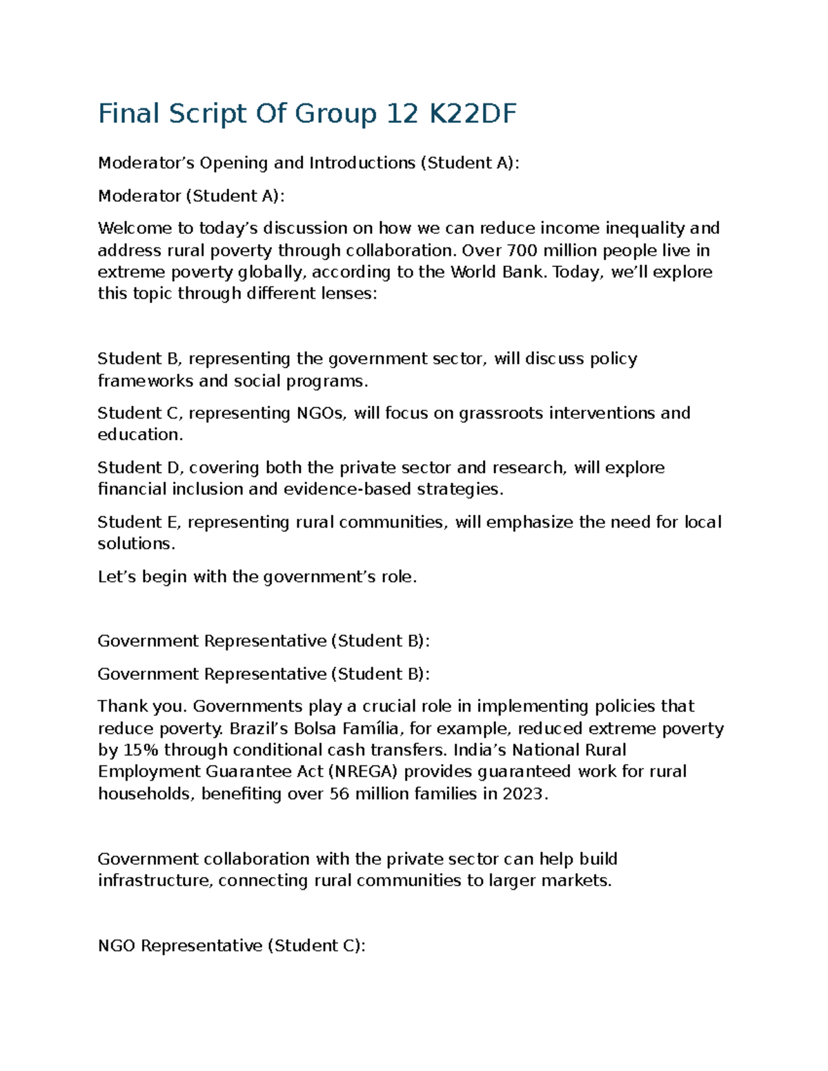 Final Script Of Group K22DF - Final Script Of Group 12 K22DF Moderator ...