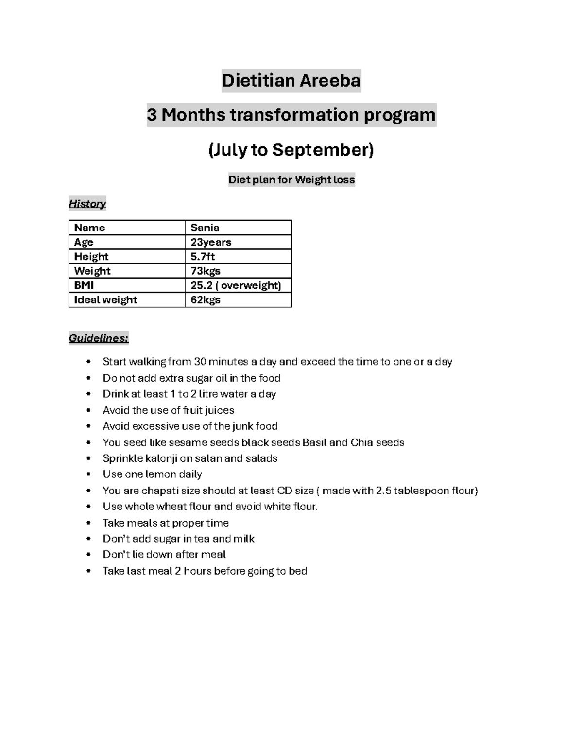 Weight Loss Diet & Workout Plan: 3-Month Transformation Guide - Studocu