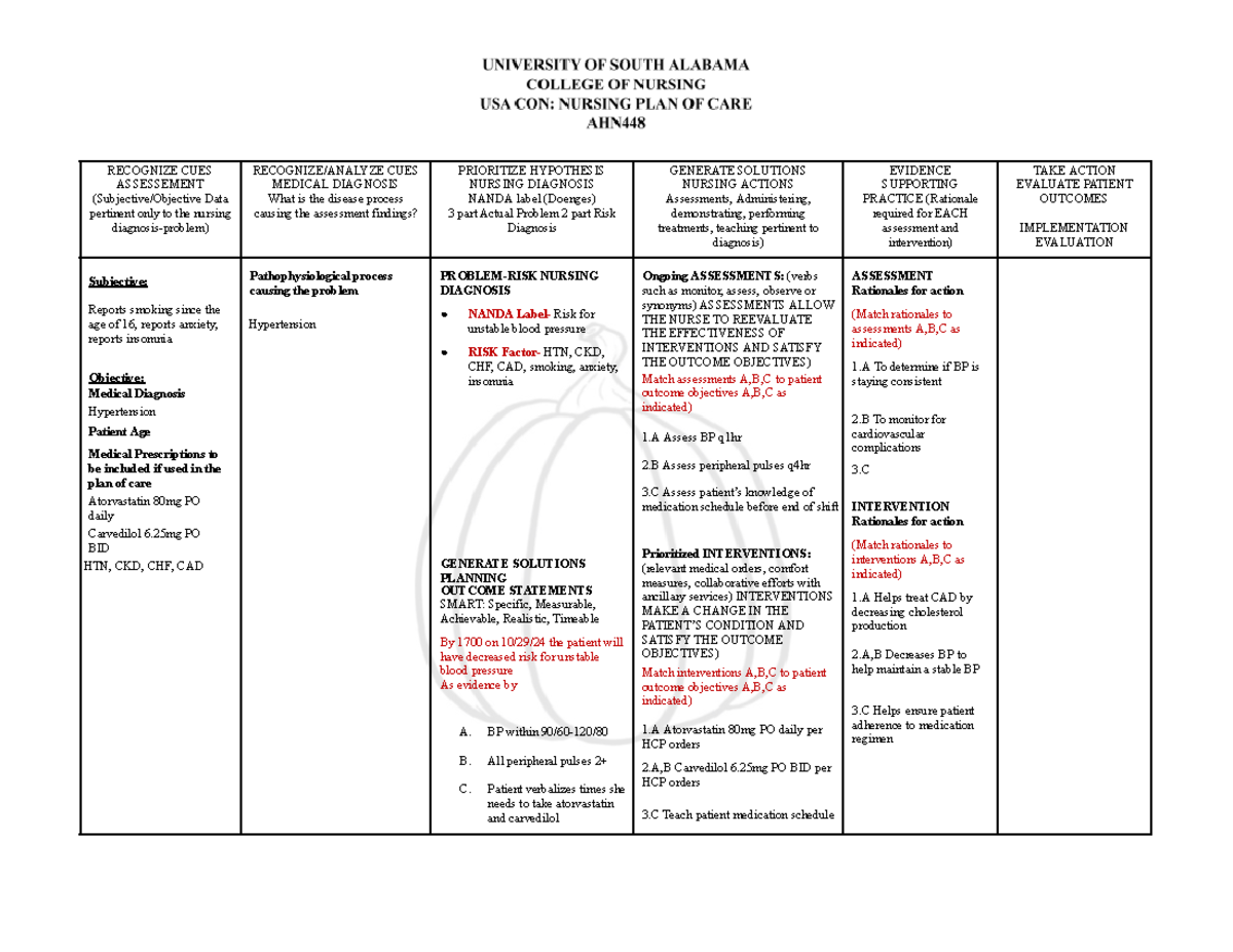 Risk For Unstable Blood Pressure Nursing Diagnosis Risk for unstable blood pressure careplan - RECOGNIZE CUES ASSESSEMENT