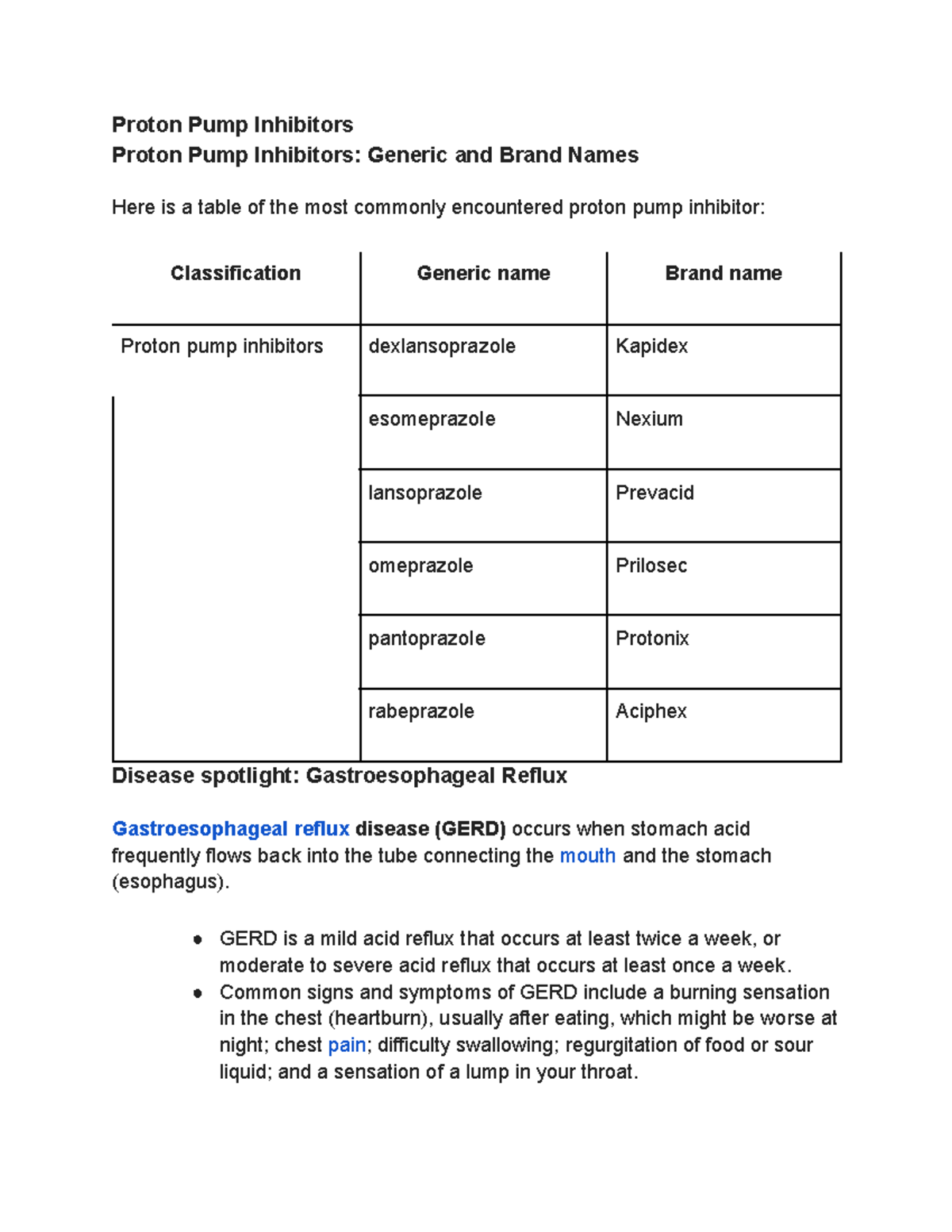 Proton Pump Inhibitors - Proton Pump Inhibitors Proton Pump Inhibitors ...