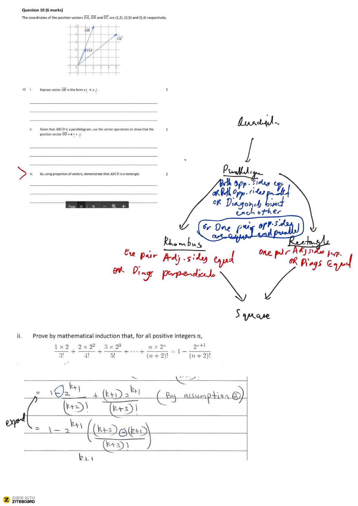 Geometric Vector Proofs for Math 101: Parallelograms & Induction - Studocu