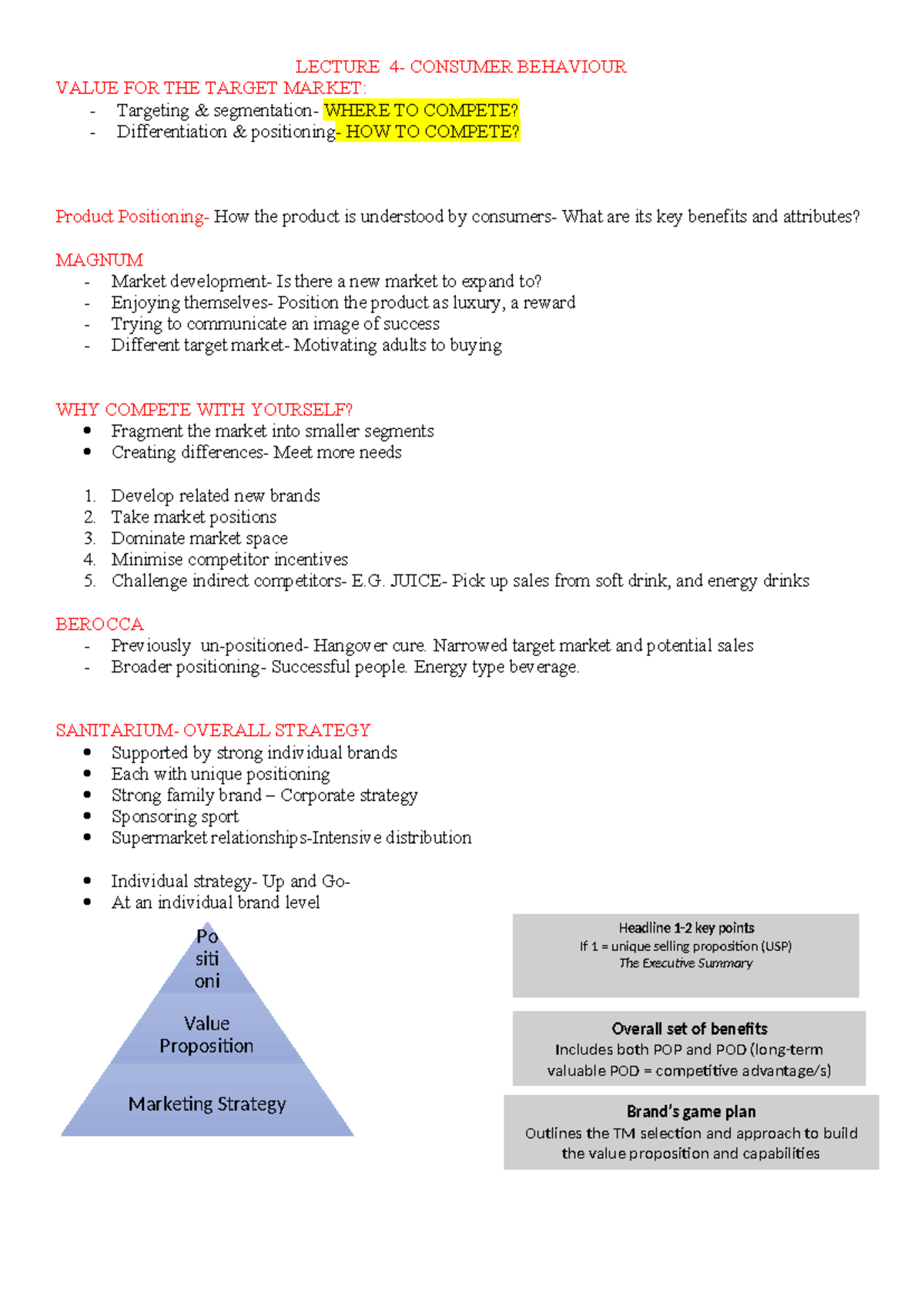 Lecture 4: Consumer Behaviour Insights for MKTG 1001 - Studocu