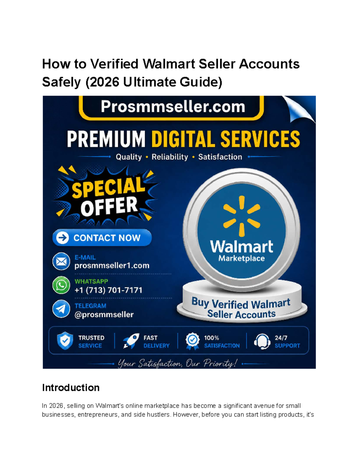 How to Safely Verify Walmart Seller Accounts: 2026 Guide - Studocu