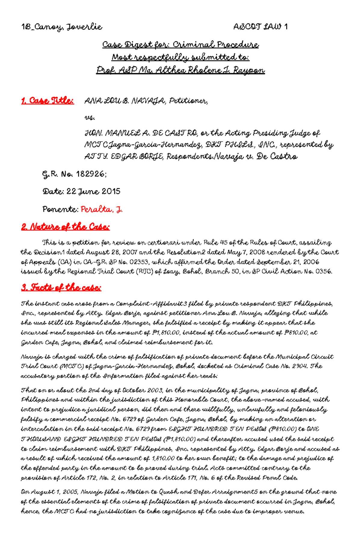 Crim 2 Case Studies - Key Rulings and Legal Principles Summary - Studocu