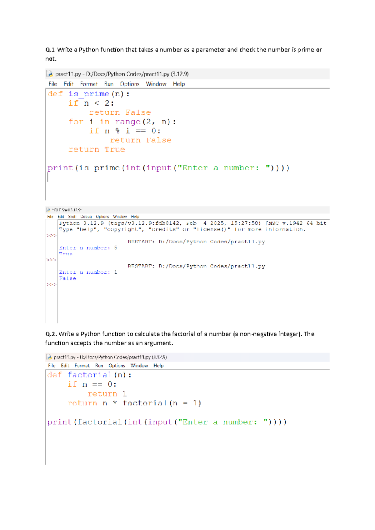 Pract 11 - Mad - computer engineering - Q Write a Python function that ...