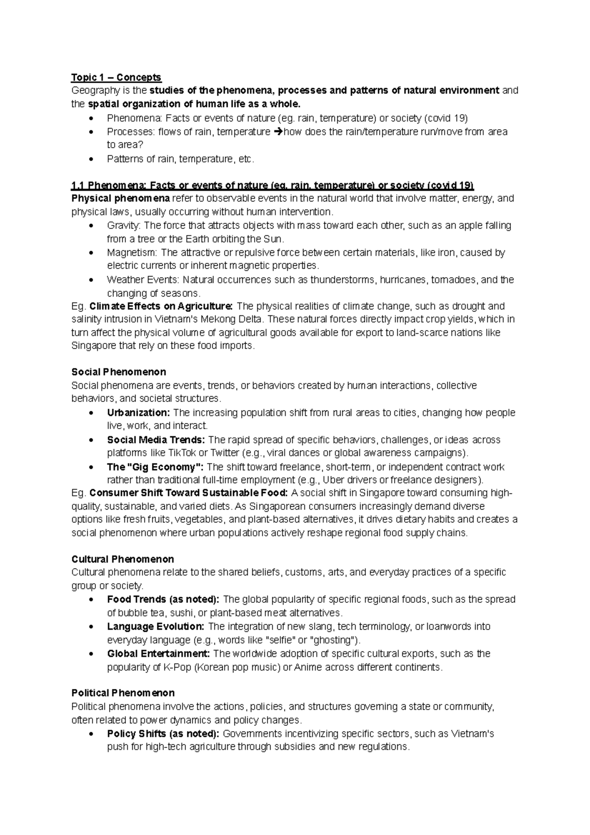 Midterm Study Guide: Geography Concepts and Phenomena - Studocu