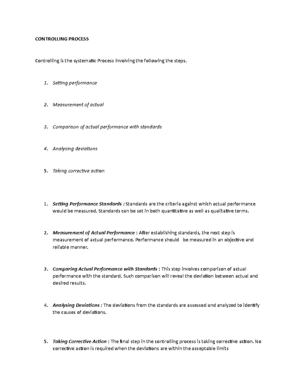 Controlling Process in Business Studies: Techniques and Steps Overview ...