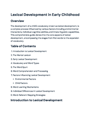 Language Development Insights in Special Populations: A Comprehensive ...