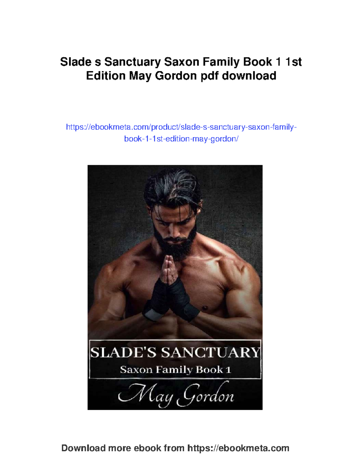 Slade's Sanctuary: Saxon Family Book 1 - 1st Edition Overview - Studocu