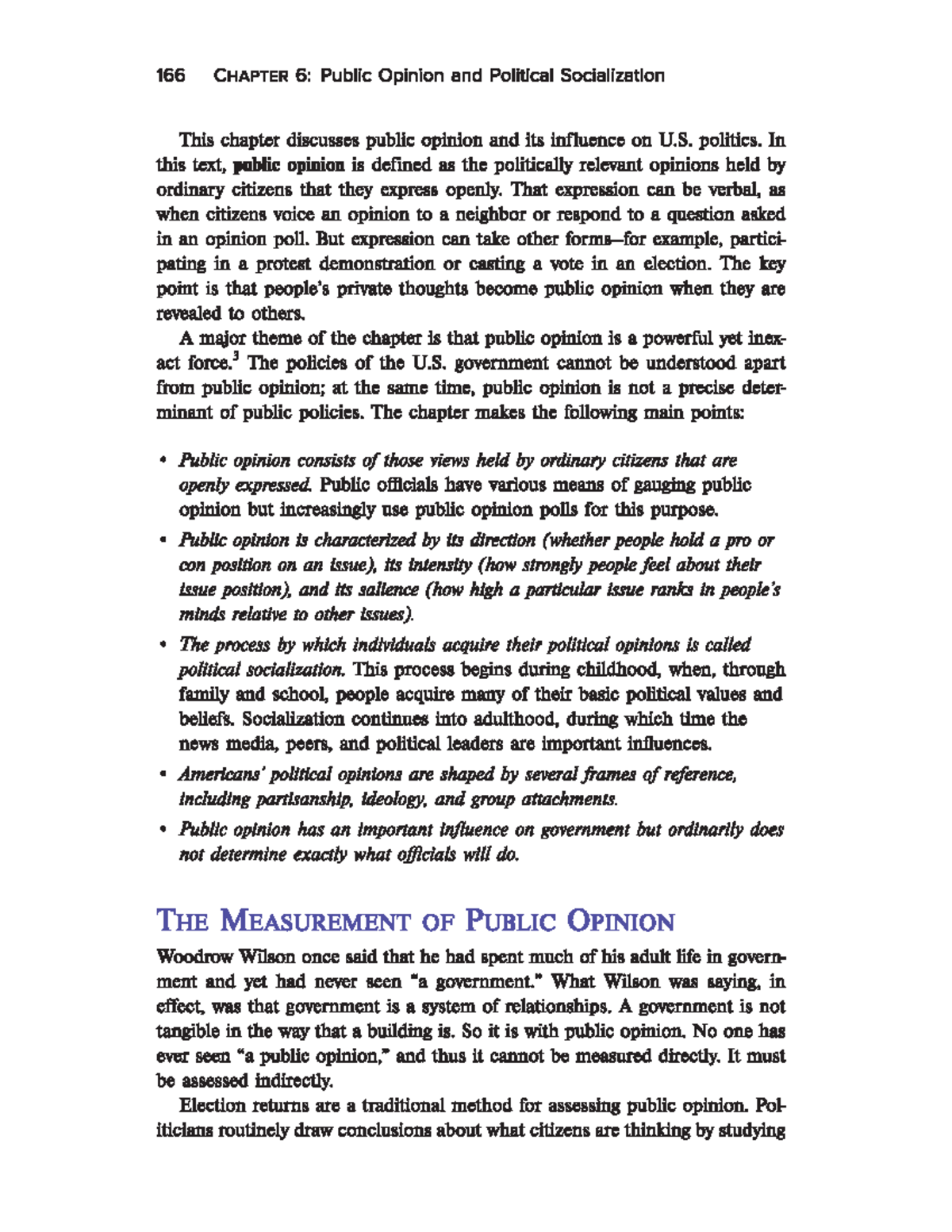 166 CHAPTER 6: Public Opinion & Political Socialization in U.S ...