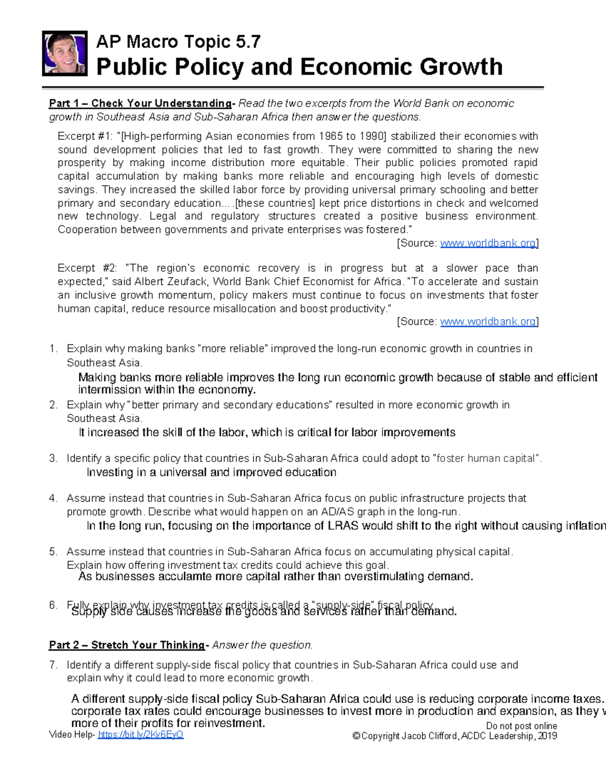 AP Macro Topic 5.7: Public Policy & Economic Growth Insights - Studocu
