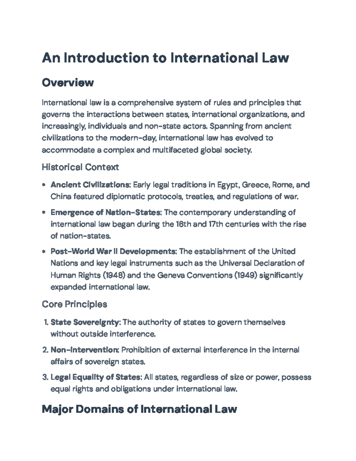 International Law (IL): Overview, Evolution, Principles & Key Domains ...