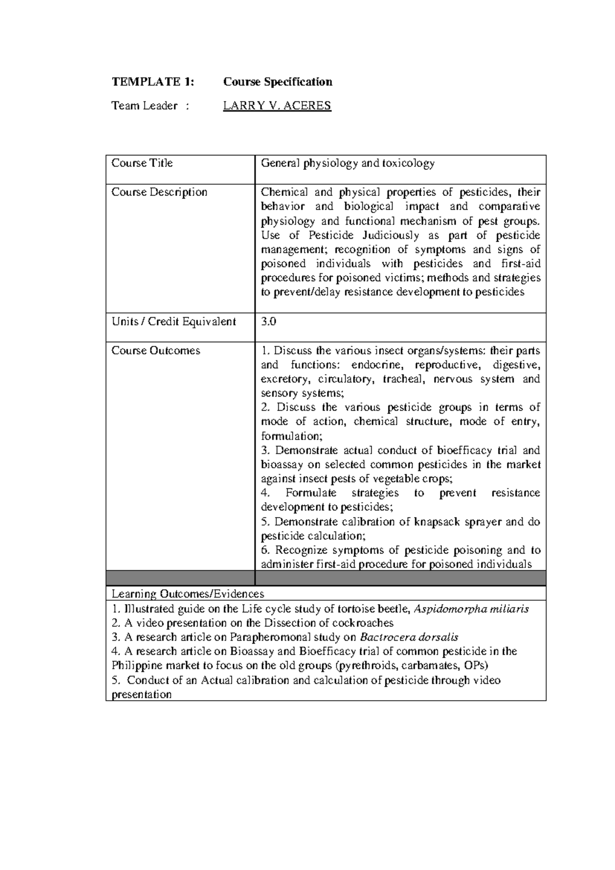 Module 2 Lesson 2: Toxicology of Insecticides & Resistance Management ...