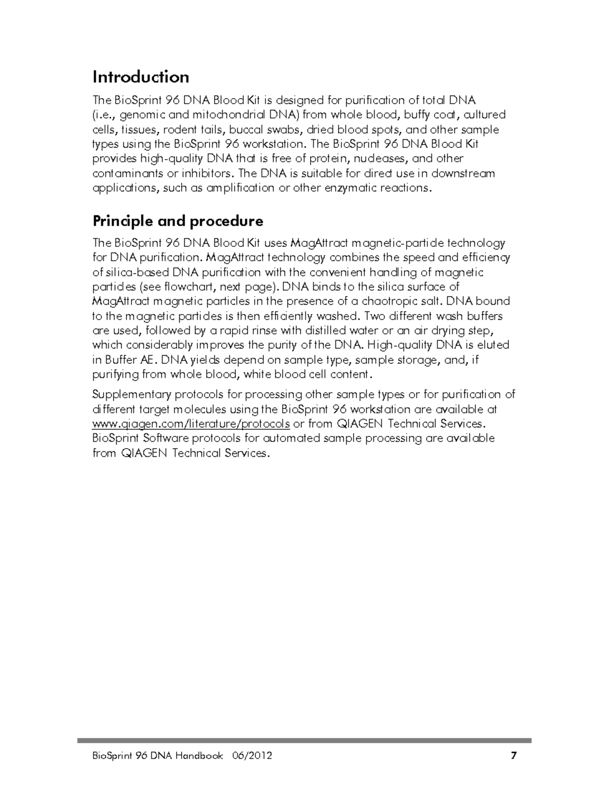 BioSprint 96 DNA Blood Kit Handbook: Purification Protocols & Tips ...