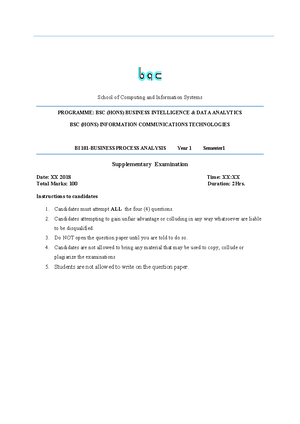 SD Assessment Test - Revision package - School of Computing and ...