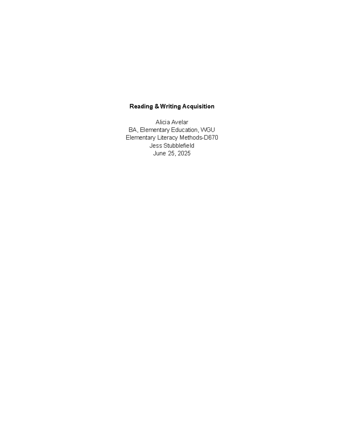 Reading and Writing Acquisition: From Stray to Story Lesson Plan (ELAR ...