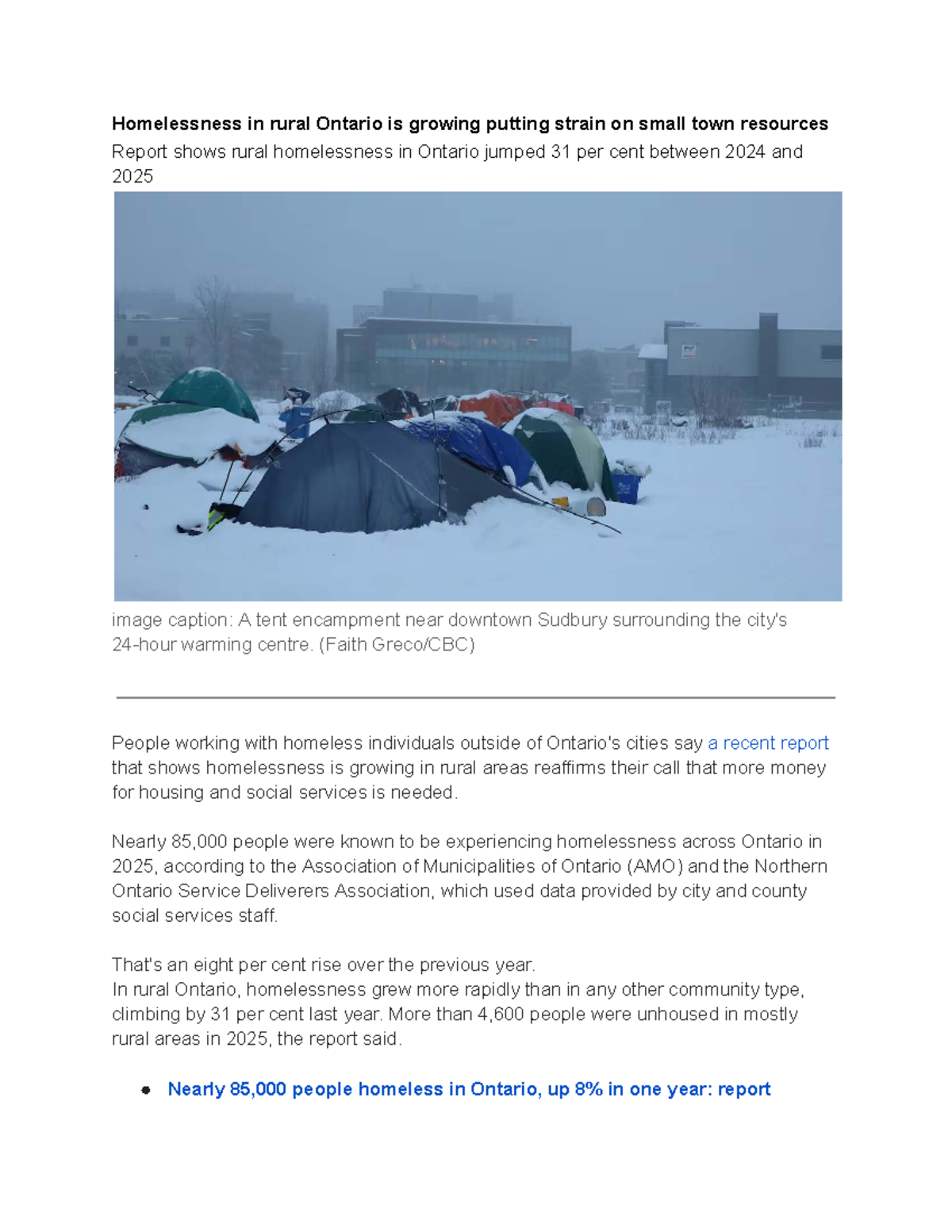 Rural Homelessness in Ontario: 31% Increase Report (2024-2025) - Studocu