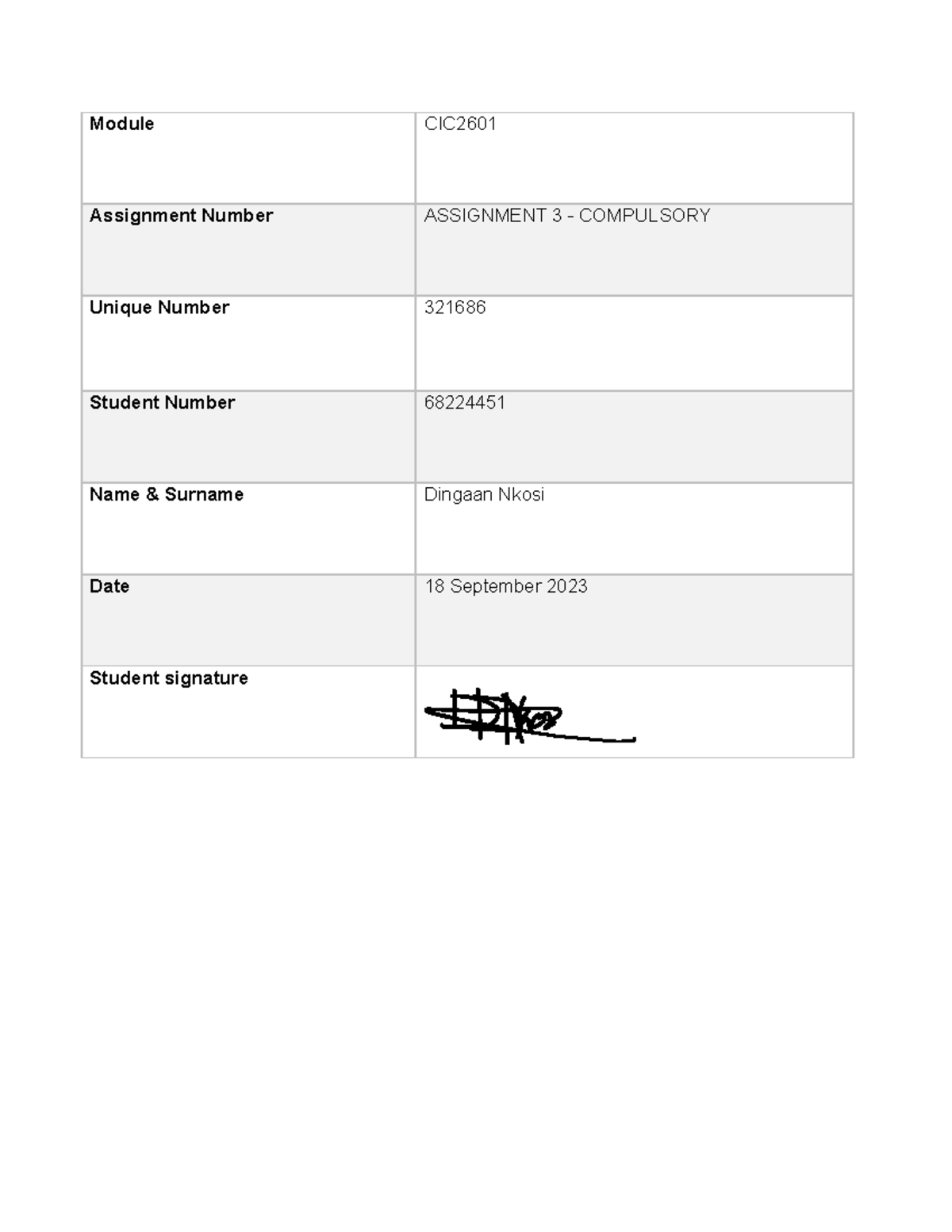 Assignment 3 Overview for Module CIC 2601: Digital Literacy and ICT ...