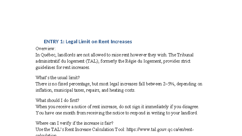 Rent Challenge Catalog Entries - 📘ENTRY 1: Legal Limit on Rent ...