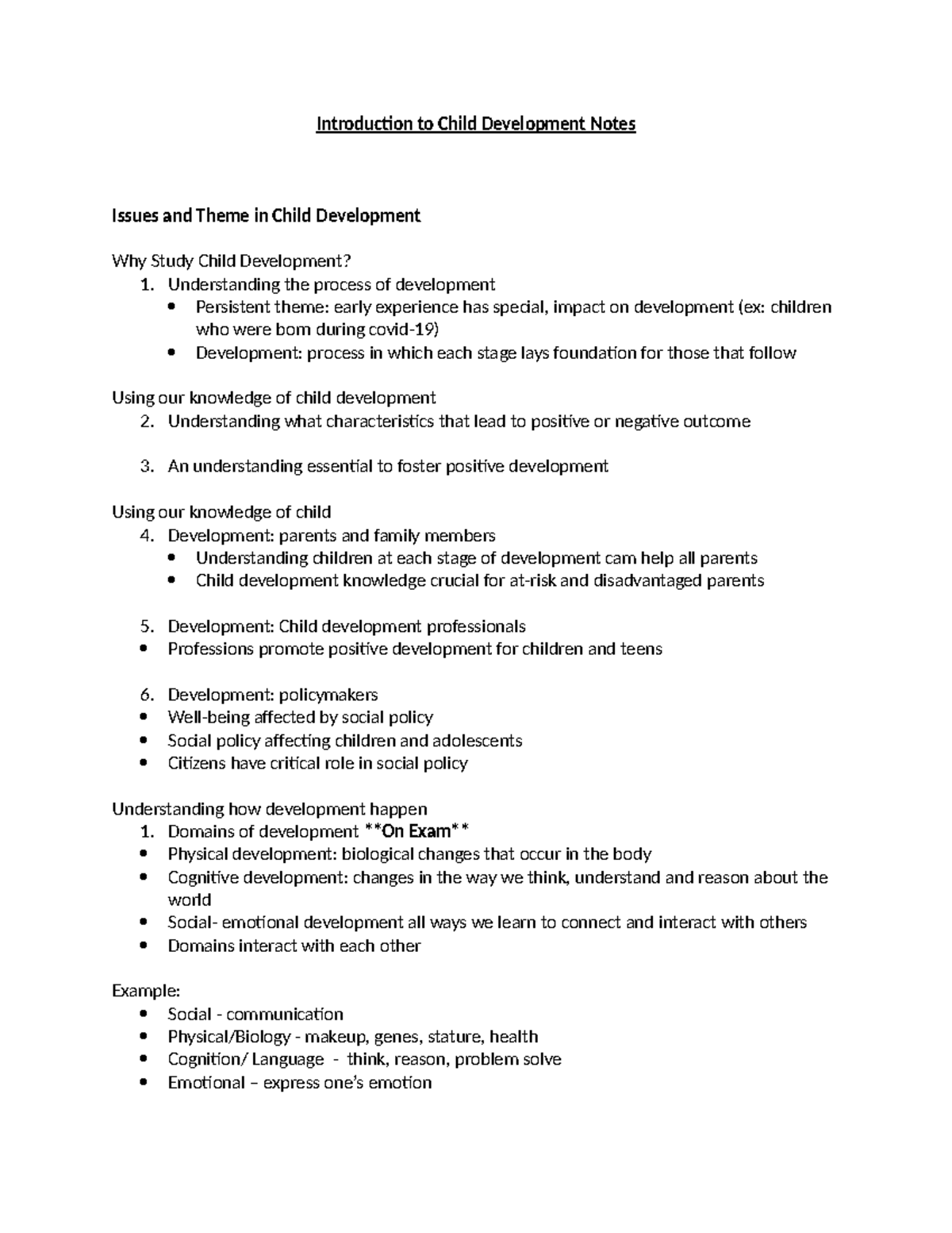 EDUC 211: Comprehensive Notes on Child Development and Themes - Document Preview