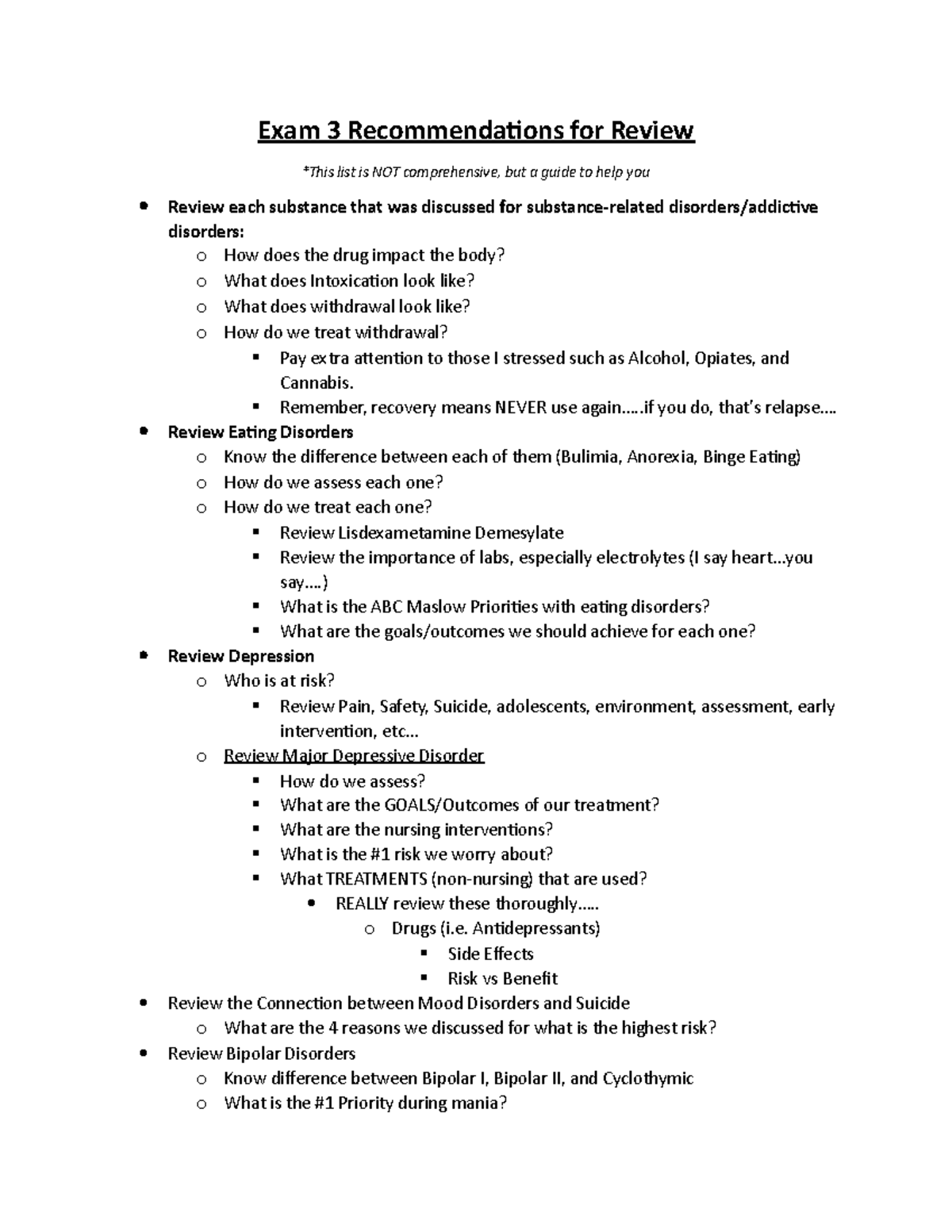 Psych 301 Exam 3 Study Recommendations & Review Notes - Studocu
